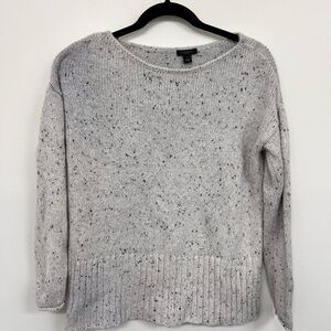 Ann Taylor Light Gray Speckled Sweater
